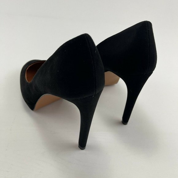 H&M Black Suede Leather Platform High Heel Classic Pumps US Size 8.5 - Picture 3 of 12
